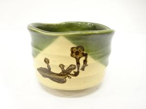 作家物　織部　茶碗